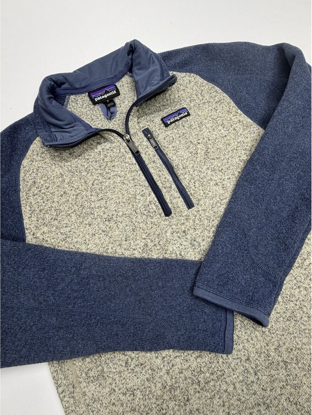 Patagonia Men´s Better Sweater 1/4 - Zip Fleece Gray/Blue Size M